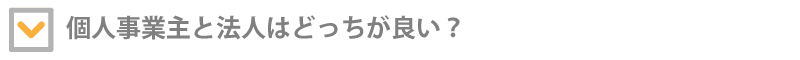 法人と個人事業主はどっちがよい？