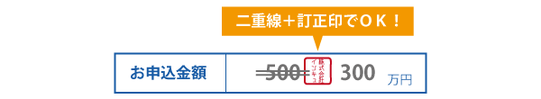 借入申込書の記載内容を間違えた場合